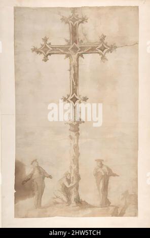 Art inspiré par Design for a Crucifix avec la Vierge Marie, Sainte Marie Magdalene, et Saint John, s.d., encre de plume et brune, pinceau et lavage brun, sur des traces de craie noire, 15 7/8 x 9 5/16 po. (40,3 x 23,6 cm), dessins, Polidoro da Caravaggio (italien, Caravaggio ca. 1499 environ 1543, œuvres classiques modernisées par Artotop avec une touche de modernité. Formes, couleur et valeur, impact visuel accrocheur sur l'art émotions par la liberté d'œuvres d'art d'une manière contemporaine. Un message intemporel qui cherche une nouvelle direction créative. Artistes qui se tournent vers le support numérique et créent le NFT Artotop Banque D'Images