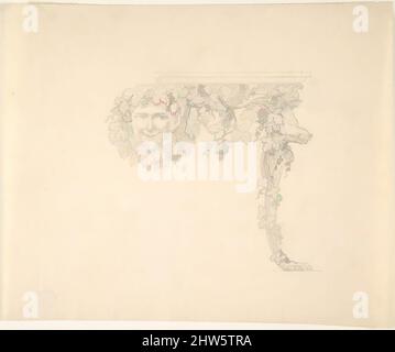 Art inspiré par la conception de table avec Bacchus et la tête de Boar, 19th siècle, Graphite, feuille: 7 1/4 x 8 3/4 po. (18,4 x 22,2 cm), Anonyme, Britannique, 19th siècle, oeuvres classiques modernisées par Artotop avec un peu de modernité. Formes, couleur et valeur, impact visuel accrocheur sur l'art émotions par la liberté d'œuvres d'art d'une manière contemporaine. Un message intemporel qui cherche une nouvelle direction créative. Artistes qui se tournent vers le support numérique et créent le NFT Artotop Banque D'Images