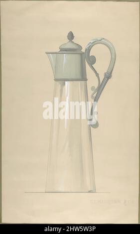 Art inspiré par Design for Glass and Silver Water Pitcher, avec couvercle, 1820–65, feuille : 12 3/8 x 5 3/8 po. (31,4 x 13,7 cm), George Richards Elkington (British, Birmingham 1801–1865 Denbinghshire, Classic œuvres modernisées par Artotop avec une touche de modernité. Formes, couleur et valeur, impact visuel accrocheur sur l'art émotions par la liberté d'œuvres d'art d'une manière contemporaine. Un message intemporel qui cherche une nouvelle direction créative. Artistes qui se tournent vers le support numérique et créent le NFT Artotop Banque D'Images