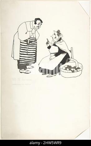 Art inspiré par qui l'a obtenu de la fruit-femme": Peeriwinkie le Puddock, de 'Topsy-Turvy Tales', ca. 1923, stylo et encre et lavage, feuille : 14 1/2 x 9 3/8 po. (36,8 x 23,8 cm), dessins, William Heath Robinson (British, London 1872–1944 Highgate, London), Heath Robinson a fait cela, des œuvres classiques modernisées par Artotop avec une touche de modernité. Formes, couleur et valeur, impact visuel accrocheur sur l'art émotions par la liberté d'œuvres d'art d'une manière contemporaine. Un message intemporel qui cherche une nouvelle direction créative. Artistes qui se tournent vers le support numérique et créent le NFT Artotop Banque D'Images