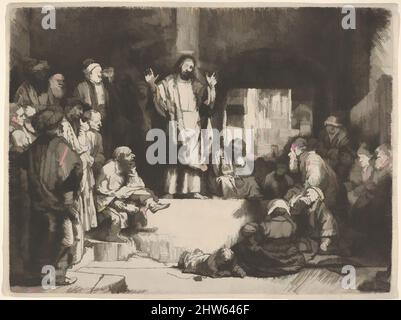 Art inspiré par la prédication du Christ, appelée la petite tombe, ca. 1652, gravure, gravure et point sec, plaque : 6 x 8 1/16 po. (15,3 x 20,5 cm), estampes, Rembrandt (Rembrandt van Rijn) (néerlandais, Leiden 1606–1669 Amsterdam, œuvres classiques modernisées par Artotop avec une touche de modernité. Formes, couleur et valeur, impact visuel accrocheur sur l'art émotions par la liberté d'œuvres d'art d'une manière contemporaine. Un message intemporel qui cherche une nouvelle direction créative. Artistes qui se tournent vers le support numérique et créent le NFT Artotop Banque D'Images