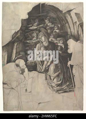 Art inspiré par l'adoration des Magi, ca. 1475–80, gravure, plaque : 14 x 10 1/2 po. (35,6 x 26,7 cm), tirages, après l'école d'Andrea Mantegna (Italien, Isola di Carturo 1430/31–1506 Mantua, oeuvres classiques modernisées par Artotop avec un peu de modernité. Formes, couleur et valeur, impact visuel accrocheur sur l'art émotions par la liberté d'œuvres d'art d'une manière contemporaine. Un message intemporel qui cherche une nouvelle direction créative. Artistes qui se tournent vers le support numérique et créent le NFT Artotop Banque D'Images