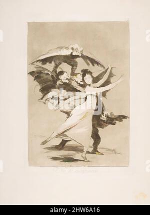 Art inspiré par la planche 72, de 'Los Caprichos': Vous ne vous échapperez pas (No te escawaràs.), 1799, Etching et bruni aquatiné sur papier coulé, assiette: 8 3/8 x 5 7/8 po. (21,2 x 14,9 cm), Prints, Goya (Francisco de Goya y Lucientes) (Espagnol, Fuendetodos 1746–1828 Bordeaux, oeuvres classiques modernisées par Artotop avec une touche de modernité. Formes, couleur et valeur, impact visuel accrocheur sur l'art émotions par la liberté d'œuvres d'art d'une manière contemporaine. Un message intemporel qui cherche une nouvelle direction créative. Artistes qui se tournent vers le support numérique et créent le NFT Artotop Banque D'Images