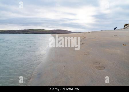 Plage de Dooey par Lettermaceward dans le comté de Donegal - Irlande. Banque D'Images