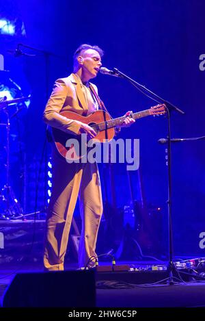 Rome, Italie. 03rd mars 2022. Asaf Avidan en concert pendant Anagnorisis Tour Auditorium Parco della Musica Rome, ItalieMars 3, 2022 crédit: Independent photo Agency/Alamy Live News Banque D'Images