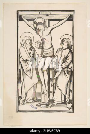 Art inspiré par le Christ sur la Croix avec la Vierge et Saint Jean, 15th siècle, Woodcut, feuille: 11 x 7 5/8 po. (28 x 19,3 cm), Prints, Anonyme, 15th siècle, oeuvres classiques modernisées par Artotop avec une touche de modernité. Formes, couleur et valeur, impact visuel accrocheur sur l'art émotions par la liberté d'œuvres d'art d'une manière contemporaine. Un message intemporel qui cherche une nouvelle direction créative. Artistes qui se tournent vers le support numérique et créent le NFT Artotop Banque D'Images