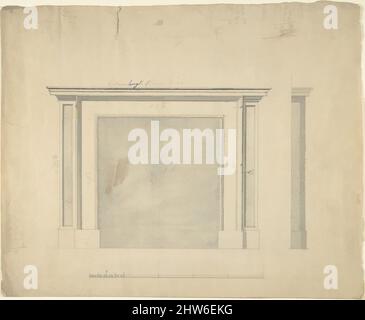 Art inspiré par des dessins pour une pièce de cheminée pour 25 Harley Street, Westminster, Londres, 1740–96, Pen, encre et lavage, feuille : 7 1/2 x 8 po. (19 x 20,3 cm), Sir William Chambers (Royaume-Uni (né en Suède), Göteborg 1723–1796 Londres, œuvres classiques modernisées par Artotop avec une touche de modernité. Formes, couleur et valeur, impact visuel accrocheur sur l'art émotions par la liberté d'œuvres d'art d'une manière contemporaine. Un message intemporel qui cherche une nouvelle direction créative. Artistes qui se tournent vers le support numérique et créent le NFT Artotop Banque D'Images