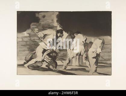 Art inspiré par les Disparates (Los Proverbios), ca. 1816–23 (publié en 1864), Décapage et aquatint bruni, plaque : 9 5/8 × 13 15/16 po. (24,4 × 35,4 cm), Prints, Goya (Francisco de Goya y Lucientes) (Espagnol, Fuendetodos 1746–1828 Bordeaux, oeuvres classiques modernisées par Artotop avec une touche de modernité. Formes, couleur et valeur, impact visuel accrocheur sur l'art émotions par la liberté d'œuvres d'art d'une manière contemporaine. Un message intemporel qui cherche une nouvelle direction créative. Artistes qui se tournent vers le support numérique et créent le NFT Artotop Banque D'Images