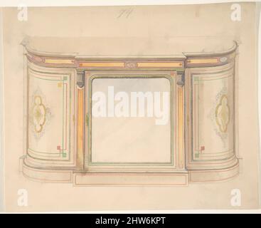 Art inspiré par Cabinet Design, 19th Century, encre et aquarelle sur graphite, feuille: 5 1/4 x 6 9/16 po. (13,4 x 16,6 cm), Anonyme, Britannique, 19th siècle, oeuvres classiques modernisées par Artotop avec un peu de modernité. Formes, couleur et valeur, impact visuel accrocheur sur l'art émotions par la liberté d'œuvres d'art d'une manière contemporaine. Un message intemporel qui cherche une nouvelle direction créative. Artistes qui se tournent vers le support numérique et créent le NFT Artotop Banque D'Images