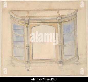 Art inspiré par Cabinet Design, 19th Century, Graphite et aquarelle, feuille: 5 1/16 x 5 13/16 po. (12,8 x 14,8 cm), Anonyme, Britannique, 19th siècle, oeuvres classiques modernisées par Artotop avec un peu de modernité. Formes, couleur et valeur, impact visuel accrocheur sur l'art émotions par la liberté d'œuvres d'art d'une manière contemporaine. Un message intemporel qui cherche une nouvelle direction créative. Artistes qui se tournent vers le support numérique et créent le NFT Artotop Banque D'Images