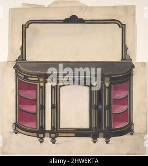 Art inspiré par Cabinet Design, 19th Century, encre et aquarelle, feuille: 4 7/8 x 7 9/16 po. (12,4 x 19,2 cm), Anonyme, Britannique, 19th siècle, oeuvres classiques modernisées par Artotop avec un peu de modernité. Formes, couleur et valeur, impact visuel accrocheur sur l'art émotions par la liberté d'œuvres d'art d'une manière contemporaine. Un message intemporel qui cherche une nouvelle direction créative. Artistes qui se tournent vers le support numérique et créent le NFT Artotop Banque D'Images