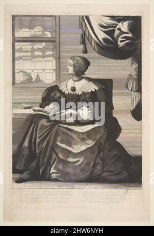 Art inspiré par une femme assise tenant un livre et chantant, milieu à la fin du siècle 17th, Etching, feuille: 9 3/16 × 6 1/4 po. (23,4 × 15,9 cm), estampes, Abraham Bosse (Français, Tours 1602/1604–1676 Paris, oeuvres classiques modernisées par Artotop avec une touche de modernité. Formes, couleur et valeur, impact visuel accrocheur sur l'art émotions par la liberté d'œuvres d'art d'une manière contemporaine. Un message intemporel qui cherche une nouvelle direction créative. Artistes qui se tournent vers le support numérique et créent le NFT Artotop Banque D'Images