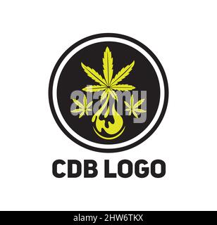 Chanvre marijuana feuille logo design illustration vecteur eps format , adapté à vos besoins de conception, logo, illustration, animation, etc Illustration de Vecteur