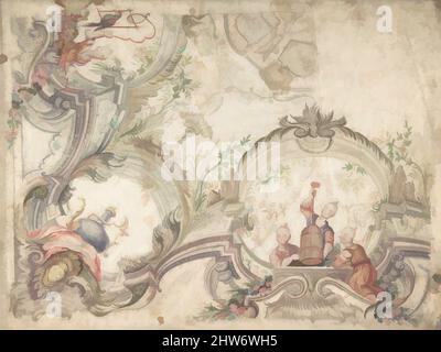 Art inspiré par le design pour un plafond Décoration avec Chinoiseries, 1725–75, Aquarelle, 10-1/4 x 13-3/4 in, Anonyme, Italien, 18th Century, oeuvres classiques modernisées par Artotop avec une touche de modernité. Formes, couleur et valeur, impact visuel accrocheur sur l'art émotions par la liberté d'œuvres d'art d'une manière contemporaine. Un message intemporel qui cherche une nouvelle direction créative. Artistes qui se tournent vers le support numérique et créent le NFT Artotop Banque D'Images