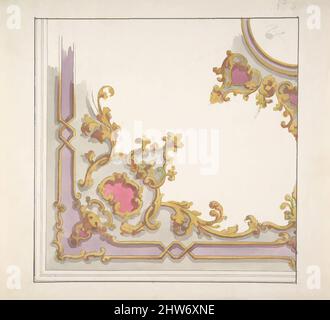 Art inspiré par le design pour une décoration de plafond, 1850–70, Aquarelle, 7-5/8 x 7-5/8 po, dessins, Anonyme, italien, 19th siècle, Œuvres classiques modernisées par Artotop avec une touche de modernité. Formes, couleur et valeur, impact visuel accrocheur sur l'art émotions par la liberté d'œuvres d'art d'une manière contemporaine. Un message intemporel qui cherche une nouvelle direction créative. Artistes qui se tournent vers le support numérique et créent le NFT Artotop Banque D'Images