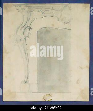 Art inspiré par Chimneypiece, dans Chippendale dessins, vol. I, ca. 1753–54, Graphite, feuille : 5 5/8 x 4 po. (14,3 x 10,2 cm), Thomas Chippendale (britannique, baptisé Otley, West Yorkshire 1718–1779 Londres, œuvres classiques modernisées par Artotop avec une touche de modernité. Formes, couleur et valeur, impact visuel accrocheur sur l'art émotions par la liberté d'œuvres d'art d'une manière contemporaine. Un message intemporel qui cherche une nouvelle direction créative. Artistes qui se tournent vers le support numérique et créent le NFT Artotop Banque D'Images