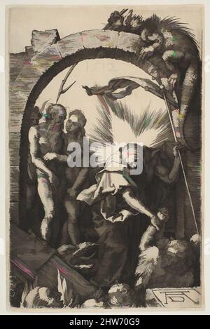 Art inspiré par le Christ en Limbo, de la passion, 1512, gravure, feuille : 4 11/16 × 3 1/16 po. (11,9 × 7,7 cm), Prints, Albrecht Dürer (allemand, Nuremberg 1471–1528 Nuremberg, œuvres classiques modernisées par Artotop avec une touche de modernité. Formes, couleur et valeur, impact visuel accrocheur sur l'art émotions par la liberté d'œuvres d'art d'une manière contemporaine. Un message intemporel qui cherche une nouvelle direction créative. Artistes qui se tournent vers le support numérique et créent le NFT Artotop Banque D'Images