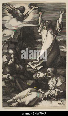 Art inspiré par le Christ sur le Mont des oliviers, de la passion, 1508, gravure, feuille : 4 1/2 × 2 13/16 po. (11,4 × 7,1 cm), Prints, Albrecht Dürer (allemand, Nuremberg 1471–1528 Nuremberg, œuvres classiques modernisées par Artotop avec une touche de modernité. Formes, couleur et valeur, impact visuel accrocheur sur l'art émotions par la liberté d'œuvres d'art d'une manière contemporaine. Un message intemporel qui cherche une nouvelle direction créative. Artistes qui se tournent vers le support numérique et créent le NFT Artotop Banque D'Images