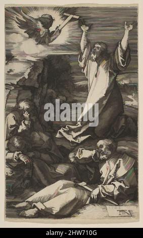 Art inspiré par le Christ sur le Mont des oliviers, de la passion, 1508, gravure, feuille : 4 1/2 × 2 13/16 po. (11,4 × 7,2 cm), Prints, Albrecht Dürer (allemand, Nuremberg 1471–1528 Nuremberg, œuvres classiques modernisées par Artotop avec une touche de modernité. Formes, couleur et valeur, impact visuel accrocheur sur l'art émotions par la liberté d'œuvres d'art d'une manière contemporaine. Un message intemporel qui cherche une nouvelle direction créative. Artistes qui se tournent vers le support numérique et créent le NFT Artotop Banque D'Images
