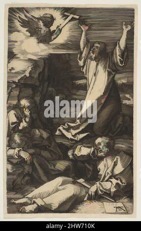 Art inspiré par le Christ sur le Mont des oliviers, de la passion, 1508, gravure, feuille : 4 5/8 × 2 15/16 po. (11,8 × 7,4 cm), Prints, Albrecht Dürer (allemand, Nuremberg 1471–1528 Nuremberg, œuvres classiques modernisées par Artotop avec une touche de modernité. Formes, couleur et valeur, impact visuel accrocheur sur l'art émotions par la liberté d'œuvres d'art d'une manière contemporaine. Un message intemporel qui cherche une nouvelle direction créative. Artistes qui se tournent vers le support numérique et créent le NFT Artotop Banque D'Images
