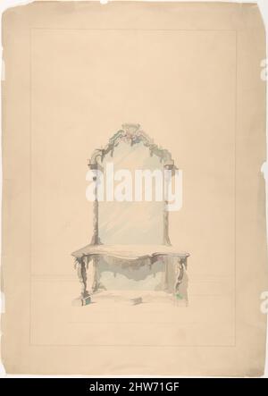 Art inspiré par Design for Console Table, 1850–1904, encre, graphite, aquarelle, Robert William Hume (Britannique, Londres 1816–1904 long Island City, œuvres classiques modernisées par Artotop avec une touche de modernité. Formes, couleur et valeur, impact visuel accrocheur sur l'art émotions par la liberté d'œuvres d'art d'une manière contemporaine. Un message intemporel qui cherche une nouvelle direction créative. Artistes qui se tournent vers le support numérique et créent le NFT Artotop Banque D'Images