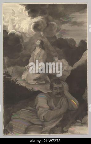 Art inspiré par le Christ dans le jardin des oliviers, 17th siècle, gravure; deuxième état de deux (BN), feuille: 17 9/16 x 11 3/8 po. (44,6 x 28,9 cm), tirages, Claude Mellan (français, Abbeville 1598–1688 Paris, oeuvres classiques modernisées par Artotop avec une touche de modernité. Formes, couleur et valeur, impact visuel accrocheur sur l'art émotions par la liberté d'œuvres d'art d'une manière contemporaine. Un message intemporel qui cherche une nouvelle direction créative. Artistes qui se tournent vers le support numérique et créent le NFT Artotop Banque D'Images