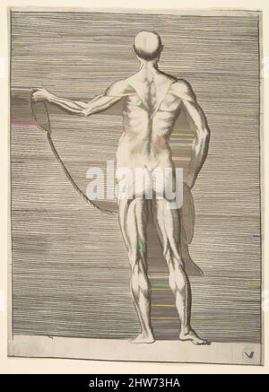 Art inspiré par l'homme de Flayed vu de l'arrière, tenant une corde, ca. 1531–76, gravure, feuille : 6 x 4 5/16 po. (15,3 x 11 cm), Prints, Giulio Bonasone (italien, active Rome et Bologne, 1531–après 1576, œuvres classiques modernisées par Artotop avec une touche de modernité. Formes, couleur et valeur, impact visuel accrocheur sur l'art émotions par la liberté d'œuvres d'art d'une manière contemporaine. Un message intemporel qui cherche une nouvelle direction créative. Artistes qui se tournent vers le support numérique et créent le NFT Artotop Banque D'Images