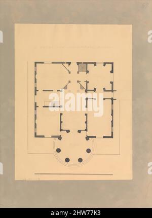 Art inspiré par House for Henry Whitney, New Haven, Connecticut (plan), env. 1836, stylo et encre, lavage, graphite, feuille : 8 3/8 × 6 5/16 po. (21,3 × 16,1 cm), dessins, oeuvres classiques modernisées par Artotop avec une touche de modernité. Formes, couleur et valeur, impact visuel accrocheur sur l'art émotions par la liberté d'œuvres d'art d'une manière contemporaine. Un message intemporel qui cherche une nouvelle direction créative. Artistes qui se tournent vers le support numérique et créent le NFT Artotop Banque D'Images