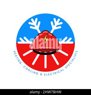 Red Hat construction casque design illustration vecteur eps format , adapté à vos besoins de conception, logo, illustration, animation, etc Illustration de Vecteur