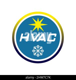HVAC logo design illustration vecteur eps format , adapté à vos besoins de conception, logo, illustration, animation, etc Illustration de Vecteur