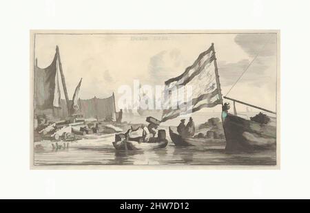 Art inspiré par Un port maritime, page de titre de 'divers navires et vues d'Amsterdam, partie III', Etching, plaque: 5 1/8 x 9 1/4 po. (13 x 23,5 cm), Prints, Reinier Nooms, appelé Zeeman (néerlandais, Amsterdam ca. 1623–1664 Amsterdam, œuvres classiques modernisées par Artotop avec une touche de modernité. Formes, couleur et valeur, impact visuel accrocheur sur l'art émotions par la liberté d'œuvres d'art d'une manière contemporaine. Un message intemporel qui cherche une nouvelle direction créative. Artistes qui se tournent vers le support numérique et créent le NFT Artotop Banque D'Images