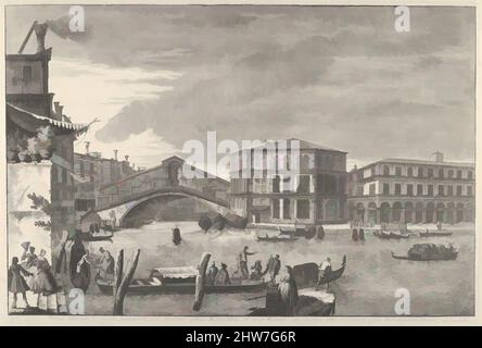 Art inspiré par la planche 9 : le pont et le marché du Rialto, Venise, CA. 1730–40, Décapage, feuille : 17 3/8 x 24 1/2 po. (44,2 x 62,2 cm), Prints, Michele Marieschi (Italien, Venise 1710–1743 Venise, oeuvres classiques modernisées par Artotop avec une touche de modernité. Formes, couleur et valeur, impact visuel accrocheur sur l'art émotions par la liberté d'œuvres d'art d'une manière contemporaine. Un message intemporel qui cherche une nouvelle direction créative. Artistes qui se tournent vers le support numérique et créent le NFT Artotop Banque D'Images