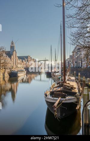 Vieux port de Delfshaven près du centre de Rotterdam, pays-Bas du Sud Banque D'Images