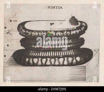 Art inspiré par Speculum Romanae Magnificatiae : base corinthienne, ca. 1537, gravure, feuille : 4 15/16 x 5 7/8 po. (12,5 x 15 cm), tirages, Master G.A. (italien, active ca. 1535, œuvres classiques modernisées par Artotop avec une touche de modernité. Formes, couleur et valeur, impact visuel accrocheur sur l'art émotions par la liberté d'œuvres d'art d'une manière contemporaine. Un message intemporel qui cherche une nouvelle direction créative. Artistes qui se tournent vers le support numérique et créent le NFT Artotop Banque D'Images