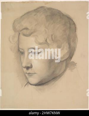 Art inspiré par Portrait d'un jeune homme, mi-19th siècle, craie noire, accentuée de craie blanche, sur papier gris-marron, feuille : 11 15/16 x 9 13/16 po. (30,4 x 24,9 cm), dessins, Wilhelm von Kügelgen (allemand, Saint-Pétersbourg 1802–1867 Ballenstedt, œuvres classiques modernisées par Artotop avec une touche de modernité. Formes, couleur et valeur, impact visuel accrocheur sur l'art émotions par la liberté d'œuvres d'art d'une manière contemporaine. Un message intemporel qui cherche une nouvelle direction créative. Artistes qui se tournent vers le support numérique et créent le NFT Artotop Banque D'Images