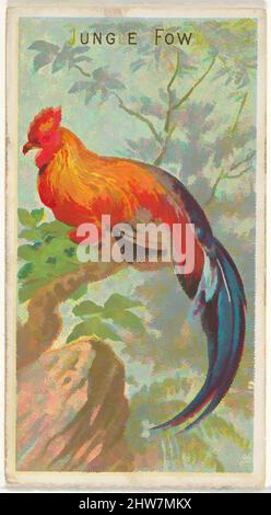 Art inspiré par Jungle Fowl, de la série Birds of the Tropics (N5) pour Allen & Ginter cigarettes Brands, 1889, lithographie couleur commerciale, feuille : 2 3/4 x 1 1/2 po. (7 x 3,8 cm), cartes professionnelles de la série "oiseaux des Tropiques" (N5), émises en 1889 dans une série de 50 cartes à, oeuvres classiques modernisées par Artotop avec un peu de modernité. Formes, couleur et valeur, impact visuel accrocheur sur l'art émotions par la liberté d'œuvres d'art d'une manière contemporaine. Un message intemporel qui cherche une nouvelle direction créative. Artistes qui se tournent vers le support numérique et créent le NFT Artotop Banque D'Images