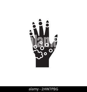 Icône de couleur arthrite psoriasique. Pictogramme pour page Web, application mobile, Promo. Illustration de Vecteur