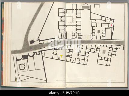 Art inspiré par un grand plan de l'entrée de la ville de Pompéi, et ses bâtiments environnants, d'Antiquités de Pompeïa, tome premier, Antiquités de la Grande Grèce... (Antiquités de Pompéi, volume un, Antiquités de la Grande Grèce...), volume 1, plaque 2, 1804, Etching, Feuille: 21, oeuvres classiques modernisées par Artotop avec une touche de modernité. Formes, couleur et valeur, impact visuel accrocheur sur l'art émotions par la liberté d'œuvres d'art d'une manière contemporaine. Un message intemporel qui cherche une nouvelle direction créative. Artistes qui se tournent vers le support numérique et créent le NFT Artotop Banque D'Images