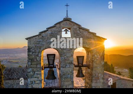 10th siècle église préromaine Santa Maria Gracia à Tossa de Montbui, province de Barcelone Catalogne Espagne Banque D'Images