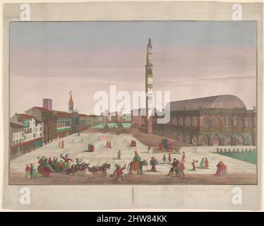 Art inspiré par la vue de la Piazza dei Signori de Vicenza avec des calèches et des figures marchant sur la place, ca. 1750–1801, Décapage à la main, feuille : 13 1/2 x 16 7/8 po. (34,3 x 42,8 cm), Prints, Georg Balthasar Probst (allemand, Augsbourg 1732–1801, œuvres classiques modernisées par Artotop avec une touche de modernité. Formes, couleur et valeur, impact visuel accrocheur sur l'art émotions par la liberté d'œuvres d'art d'une manière contemporaine. Un message intemporel qui cherche une nouvelle direction créative. Artistes qui se tournent vers le support numérique et créent le NFT Artotop Banque D'Images