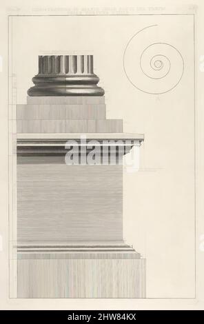 Art inspiré par la section de base de colonne du Temple de Fortuna virilis (Tempio della Fortuna virile), de la série 'le Antichità Romane', 1756, Etching, feuille: 20 3/8 x 14 13/16 po. (51,8 x 37,7 cm), Giovanni Battista Piranesi (italien, Mogliano Veneto 1720–1778 Rome, oeuvres classiques modernisées par Artotop avec une touche de modernité. Formes, couleur et valeur, impact visuel accrocheur sur l'art émotions par la liberté d'œuvres d'art d'une manière contemporaine. Un message intemporel qui cherche une nouvelle direction créative. Artistes qui se tournent vers le support numérique et créent le NFT Artotop Banque D'Images