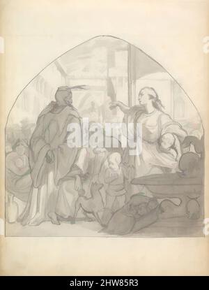 Art inspiré par la scène dans une ville italienne avec des figures près d'une fontaine (dans le livre d'esquisse avec dessins sur vingt-six feuilles), ca. 1849, Graphite lavé avec l'Inde, encre sur papier, feuille (page) : 7 7/8 x 10 7/8 po. (20 x 27,6 cm), dessins, Frédéric, Lord Leighton (British, Scarborough 1830–, Œuvres classiques modernisées par Artotop avec une touche de modernité. Formes, couleur et valeur, impact visuel accrocheur sur l'art émotions par la liberté d'œuvres d'art d'une manière contemporaine. Un message intemporel qui cherche une nouvelle direction créative. Artistes qui se tournent vers le support numérique et créent le NFT Artotop Banque D'Images