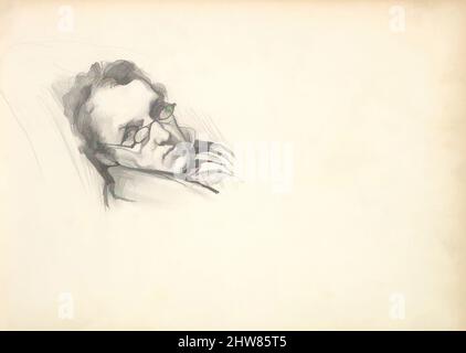 Art inspiré par William MakePeace Thackeray (dans le Livre d'esquisse avec dessins sur vingt-six feuilles), ca. 1850, Graphite, feuille (page) : 7 7/8 x 10 7/8 po. (20 x 27,6 cm), dessins, Frédéric, Lord Leighton (britannique, Scarborough 1830–1896 Londres, Œuvres classiques modernisées par Artotop avec une touche de modernité. Formes, couleur et valeur, impact visuel accrocheur sur l'art émotions par la liberté d'œuvres d'art d'une manière contemporaine. Un message intemporel qui cherche une nouvelle direction créative. Artistes qui se tournent vers le support numérique et créent le NFT Artotop Banque D'Images