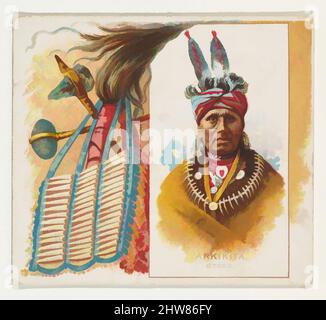 Art inspiré par Arkikita, Otoes, de la série American Indian Chiefs (N36) pour les cigarettes Allen & Ginter, 1888, lithographie couleur commerciale, feuille : 2 7/8 x 3 1/4 po. (7,3 x 8,3 cm), cartes professionnelles de la série "American Indian Chiefs" (N36), émises en 1888 dans un ensemble de 50 cartes à, œuvres classiques modernisées par Artotop avec une touche de modernité. Formes, couleur et valeur, impact visuel accrocheur sur l'art émotions par la liberté d'œuvres d'art d'une manière contemporaine. Un message intemporel qui cherche une nouvelle direction créative. Artistes qui se tournent vers le support numérique et créent le NFT Artotop Banque D'Images