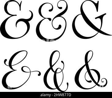 collection d'esperludes de décoration. Illustration dessinée à la main Illustration de Vecteur