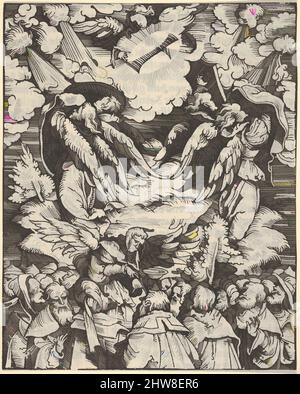 Art inspiré par la désignation des élus, de l'Apocalypse, 1523–24, coupe de bois, feuille : 6 7/16 × 5 3/16 po. (16,4 × 13,1 cm), Prints, Hans Burgkmair (allemand, Augsbourg 1473–1531 Augsbourg), planche 6 d'une série de 21 coupes de bois avec des scènes de l'Apocalypse pour Martin Luther, œuvres classiques modernisées par Artotop avec une touche de modernité. Formes, couleur et valeur, impact visuel accrocheur sur l'art émotions par la liberté d'œuvres d'art d'une manière contemporaine. Un message intemporel qui cherche une nouvelle direction créative. Artistes qui se tournent vers le support numérique et créent le NFT Artotop Banque D'Images
