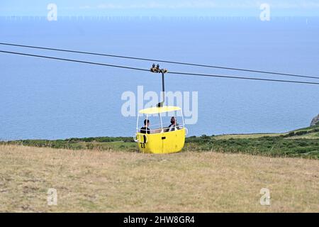 Cable Cars Great Orme. Pays de Galles. Août 2021. Banque D'Images