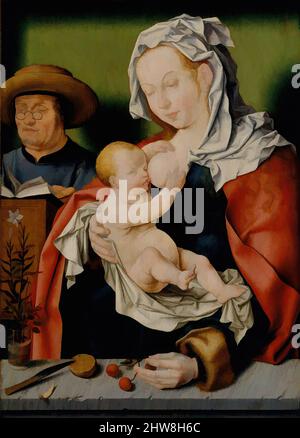 Art inspiré par la Sainte famille, ca. 1515, huile sur bois, 20 3/8 x 14 5/8 po. (51,8 x 37,1 cm), peintures, atelier de Joos van Cleve (Netherlandish, Cleve ca. 1485–1540/41 Anvers), la popularité des compositions de la Sainte famille de Joos van Cleve a donné un élan à la production de masse, les œuvres classiques modernisées par Artotop avec un peu de modernité. Formes, couleur et valeur, impact visuel accrocheur sur l'art émotions par la liberté d'œuvres d'art d'une manière contemporaine. Un message intemporel qui cherche une nouvelle direction créative. Artistes qui se tournent vers le support numérique et créent le NFT Artotop Banque D'Images