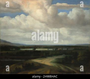 Art inspiré par Un paysage panoramique avec un domaine de campagne, ca. 1649, huile sur toile, 56 3/8 x 68 1/4 in. (143,2 x 173,4 cm), peintures, Philips Koninck (néerlandais, Amsterdam 1619–1688 Amsterdam), cette œuvre ambitieuse est l’une des premières compositions de l’artiste à grande échelle. The, Classic œuvres modernisées par Artotop avec une touche de modernité. Formes, couleur et valeur, impact visuel accrocheur sur l'art émotions par la liberté d'œuvres d'art d'une manière contemporaine. Un message intemporel qui cherche une nouvelle direction créative. Artistes qui se tournent vers le support numérique et créent le NFT Artotop Banque D'Images