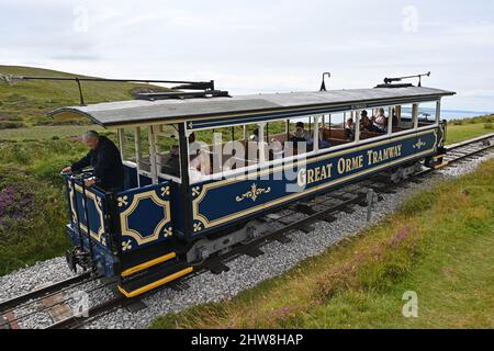 Tramway Great Orme, Great Orme, pays de Galles, Royaume-Uni. Août 2021. Banque D'Images